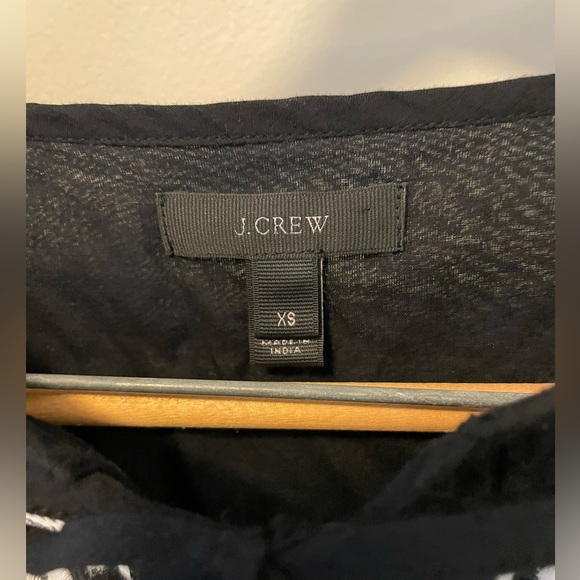 J Crew black and white embroidered cotton shirt - Picture 3 of 5